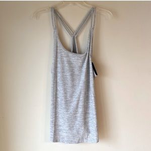 Senita Trail Run Strappy Racerback Tank Top Heathered Gray Extra Large
